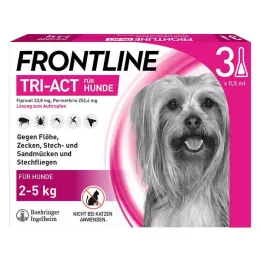 FRONTLINE Tri-Act Lsg.z.Auftropfen f.Hunde 2-5 kg, 3 St