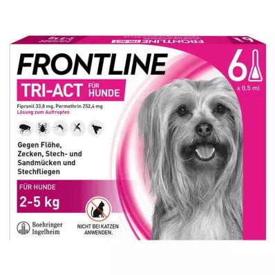 FRONTLINE TRI-ACT gegen Zecke, Floh und fliegende Insekten bei Hunden (2-5kg), 6 St FRONTLINE TRI-ACT gegen Zecke, Floh und fliegende Insekten bei Hunden (2-5kg), 6 St