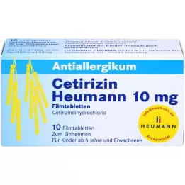 CETIRIZIN Heumann 10 mg Filmtabletten, 10 St