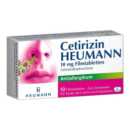 CETIRIZIN Heumann 10 mg Filmtabletten, 10 St