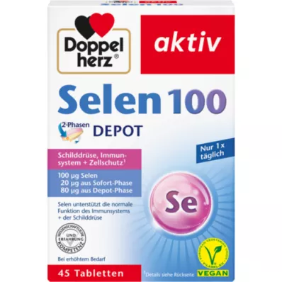 DOPPELHERZ Selen 100 2-Phasen Depot Tabletten, 45 St