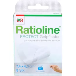RATIOLINE protect Gelpflaster 4,5x7,4 cm, 5 St