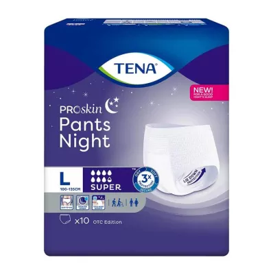 TENA Pants night super L Einweghose bei Inkontinenz, 10 St