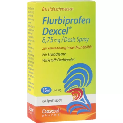 FLURBIPROFEN Dexcel 8,75 mg/Dos.Spray Mundhöhle, 15 ml