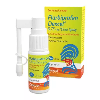 Flurbiprofen Dexcel 8,75 mg / Dosierspray Mundhöhle, 15 ml