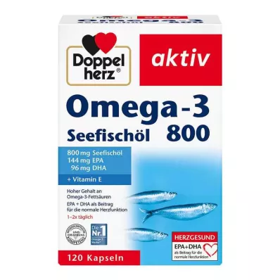 Doppelherz Omega-3 Seefischöl 800 aktiv Kapseln, 120 St