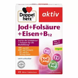 DOPPELHERZ Jod+Folsäure+Eisen+B12 Tabletten, 45 St