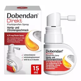 DOBENDAN Direkt Flurbiprofen Spray Honig &amp; Zitrone, 15 ml