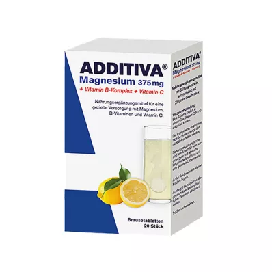 ADDITIVA Magnesium 375 mg+Vitamin B-Komplex+Vit.C, 20X6 g
