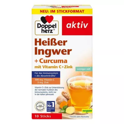 Doppelherz heißer Ingwer + Curcuma Beutel, 10 St Doppelherz heißer Ingwer + Curcuma Beutel, 10 St