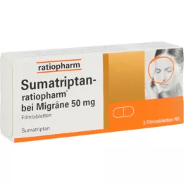 SUMATRIPTAN-ratiopharm bei Migräne 50 mg Filmtabl., 2 St