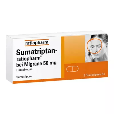 Sumatriptan-ratiopharm bei Migräne 50 mg Filmtabletten , 2 St