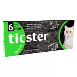 TICSTER Spot-on Lsg.z.Auftropf.f.Katzen bis 4 kg, 6X0.4 ml