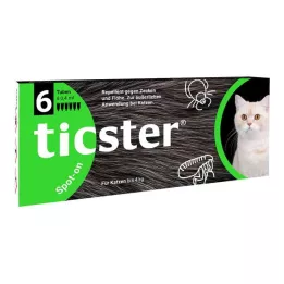 TICSTER Spot-on Lsg.z.Auftropf.f.Katzen bis 4 kg, 6X0.4 ml
