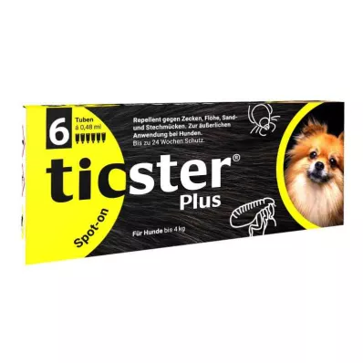 TICSTER Plus Spot-on Lsg.z.Auftropf.f.Hund bis 4kg, 6X0.48 ml