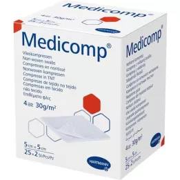 MEDICOMP Vlieskomp.steril 5x5 cm 4lagig, 25X2 St