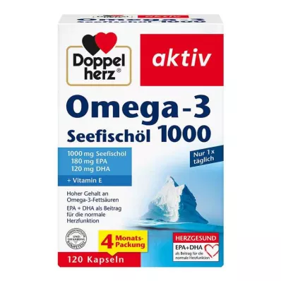 Doppelherz Omega-3 Seefischöl 1000 Kapseln, 120 St Doppelherz Omega-3 Seefischöl 1000 Kapseln, 120 St