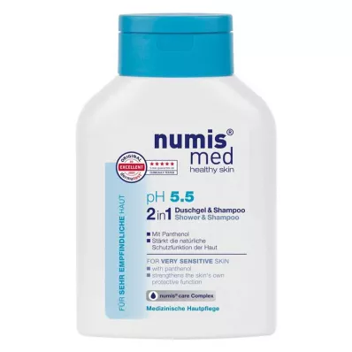 Numis med pH 5,5 2in1 Duschgel &amp; Shampoo, 200 ml