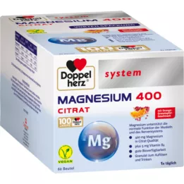 DOPPELHERZ Magnesium 400 Citrat system Granulat, 60 St