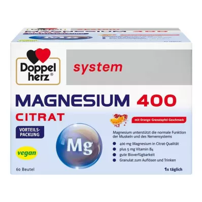 Doppelherz Magnesium 400 Citrat system Granulat, 60 St Doppelherz Magnesium 400 Citrat system Granulat, 60 St