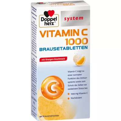 DOPPELHERZ Vitamin C 1000 system Brausetabletten, 40 St