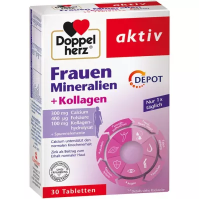 DOPPELHERZ Frauen Mineralien+Kollagen Depot Tabl., 30 St