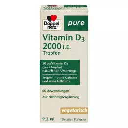 DOPPELHERZ Vitamin D3 2000 I.E. pure Tropfen, 9.2 ml