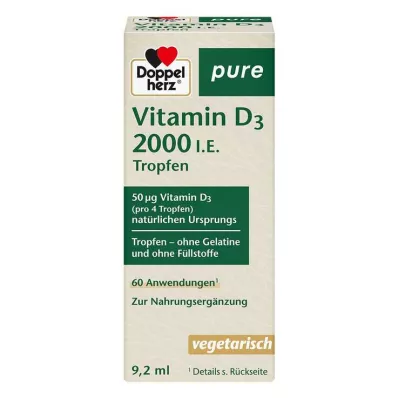 Doppelherz Vitamin D3 2000 I.E. pure Tropfen, 9.2 ml Doppelherz Vitamin D3 2000 I.E. pure Tropfen, 9.2 ml