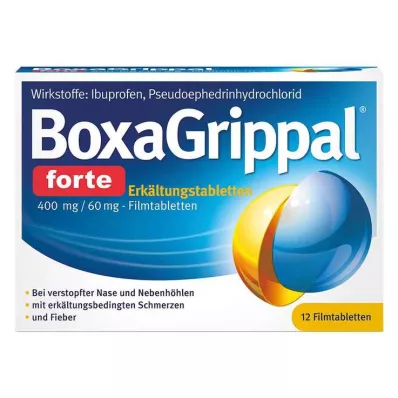 BoxaGrippal forte Erkältungstabletten 400 mg/60 mg Filmtabletten, 12 St