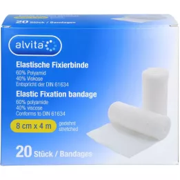 ALVITA elastische Fixierbinde 8 cmx4 m, 20 St