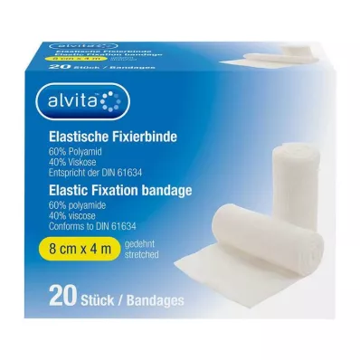 Alvita elastische Fixierbinde 8 cmx4 m, 20 St
