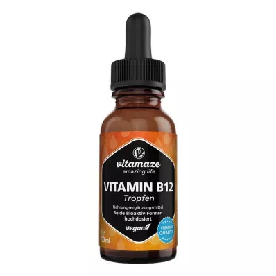 Vitamin B12 100 µg hochdosiert vegan Tropfen, 50 ml