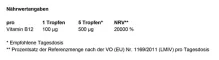 Instructions for use for Vitamin B12 100 µg hochdosiert vegan Tropfen, 50 ml - 5