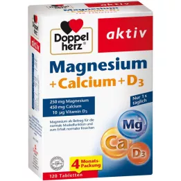 DOPPELHERZ Magnesium+Calcium+D3 Tabletten, 120 St