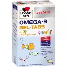 DOPPELHERZ Omega-3 Gel-Tabs family system, 120 St