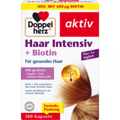 DOPPELHERZ Haar Intensiv+Biotin Kapseln, 100 St