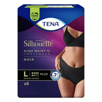 TENA SILHOUETTE plus L noir, 8 St