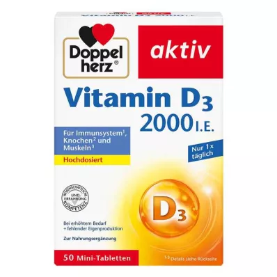 Doppelherz Vitamin D3 2000 I.E. Tabletten, 50 St