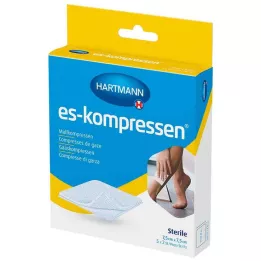 ES-KOMPRESSEN steril 7,5x7,5 cm 8fach 17fädig, 5X2 St