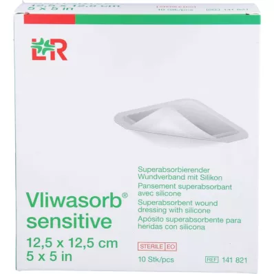 VLIWASORB sensitive 12,5x12,5 cm superabsorb.Wundv, 10 St