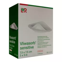 VLIWASORB sensitive 7,5x7,5 cm superabsorb.Wundv., 10 St