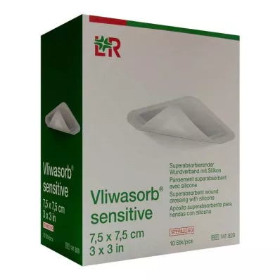 Vliwasorb sensitive 7,5x7,5 cm superabsorb.Wundv., 10 St Vliwasorb sensitive 7,5x7,5 cm superabsorb.Wundv., 10 St