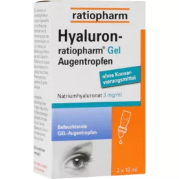 HYALURON-RATIOPHARM Gel Augentropfen, 2X10 ml