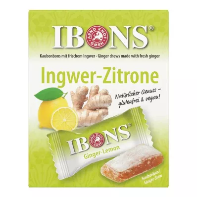 IBONS Ingwer Zitrone Box Kaubonbons, 60 g