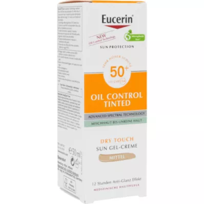 EUCERIN Sun Oil Control tinted Creme LSF 50+ mitt., 50 ml