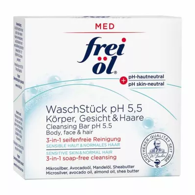 Frei Öl Waschstück pH 5,5 Körper Gesicht Haare, 90 g