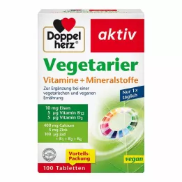 DOPPELHERZ Vegetarier Vitamine+Mineralstoffe aktiv, 100 St