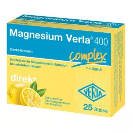 MAGNESIUM VERLA 400 Zitrone Direkt-Granulat, 25 St
