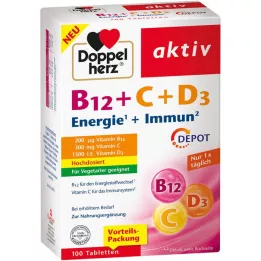 DOPPELHERZ B12+C+D3 Depot aktiv Tabletten, 100 St