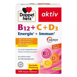DOPPELHERZ B12+C+D3 Depot aktiv Tabletten, 100 St